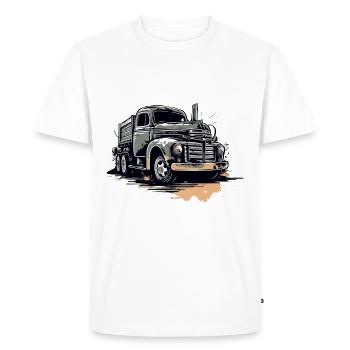 Camion Roadrider - T-shirt Premium bio Homme - blanc - Devant - Nico (187cm)