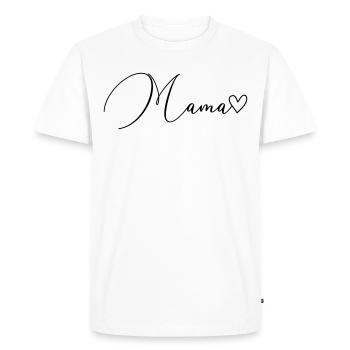 Police de maman - T-shirt Premium bio Homme - blanc - Devant - Nico (187cm)