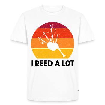 Bagpipes for pipers and Scots - Men's Premium Organic T-Shirt - white - Front - Nico (187cm)