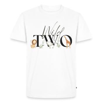 Wild Two Safari Deuxième anniversaire anniversaire 2 - T-shirt Premium bio Homme - blanc - Devant - Nico (187cm)