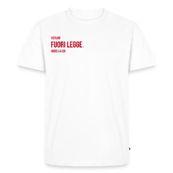 Hors La Loi - T-shirt Premium bio Homme - blanc - Devant - Nico (187cm)