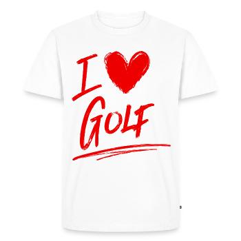 I love golf - Men's Premium Organic T-Shirt - white - Front - Nico (187cm)
