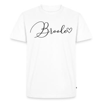 Brooke - T-shirt Premium bio Homme - blanc - Devant - Nico (187cm)