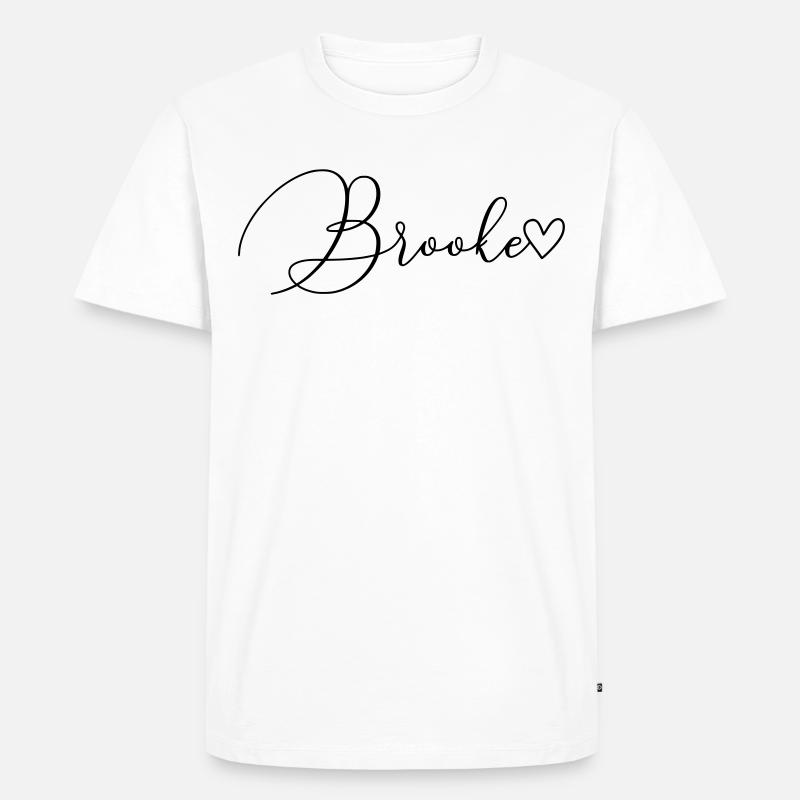 Brooke - Männer Premium Bio T-Shirt - Weiß