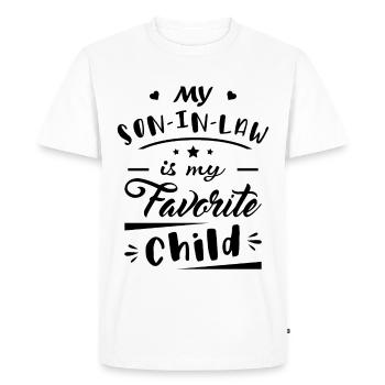 Mon gendre est mon enfant préféré - T-shirt Premium bio Homme - blanc - Devant - Nico (187cm)