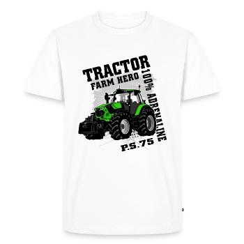 Tractor - tug - farmer - farmer - Men's Premium Organic T-Shirt - white - Front - Nico (187cm)