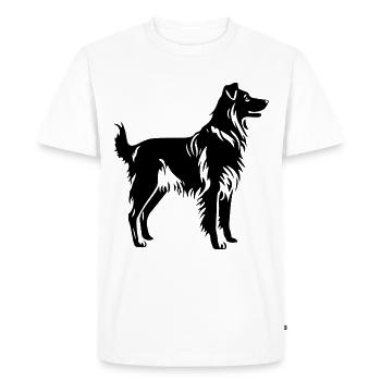 Icône du chien de berger australien - T-shirt Premium bio Homme - blanc - Devant - Nico (187cm)