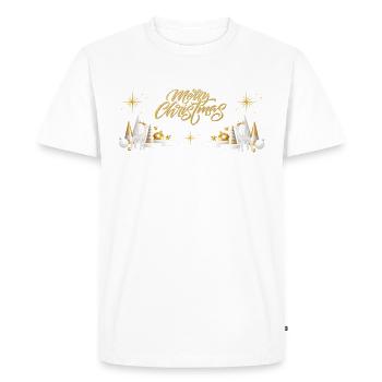 Noël en or et blanc pour toutes les occasions - T-shirt Premium bio Homme - blanc - Devant - Nico (187cm)