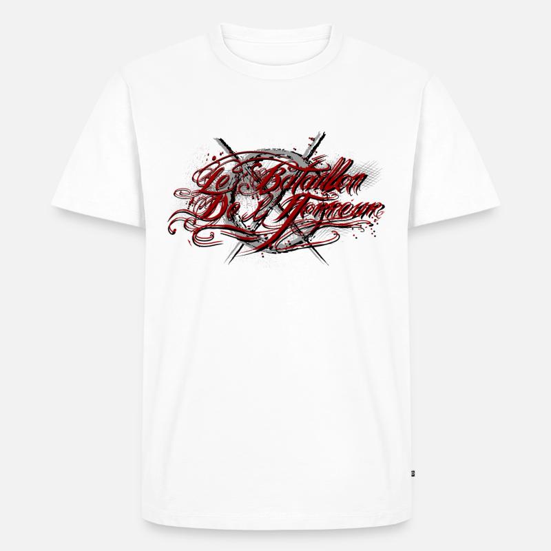 Logo des Horrorbataillons - Männer Premium Bio T-Shirt - Weiß