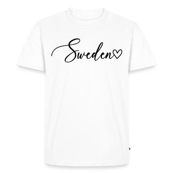 Suède Suède Police - T-shirt Premium bio Homme - blanc - Devant - Nico (187cm)