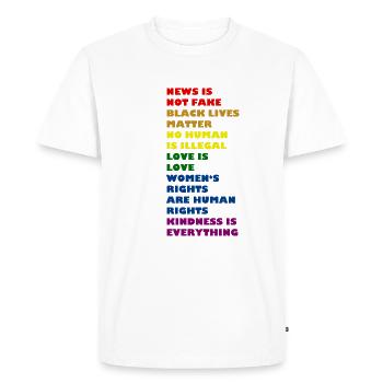 Gay Pride, la gentillesse est tout - T-shirt Premium bio Homme - blanc - Devant - Nico (187cm)
