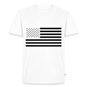 USA America flag États-Unis d'Amérique - T-shirt Premium bio Homme - blanc - Devant - Nico (187cm)