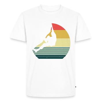 Mountaineering Climbing Gift Bouldering Retro Cool - Men's Premium Organic T-Shirt - white - Front - Nico (187cm)