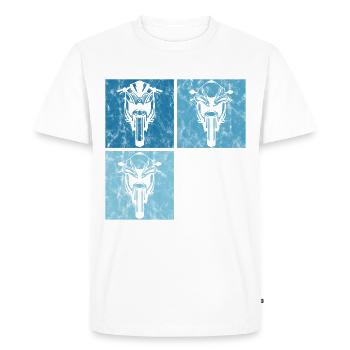 Motos Moto Biker Motocycliste drôle - T-shirt Premium bio Homme - blanc - Devant - Nico (187cm)
