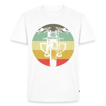 Motocyclistes de moto chopper - T-shirt Premium bio Homme - blanc - Devant - Nico (187cm)