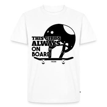 This Girl Is Always On Board - Men's Premium Organic T-Shirt - white - Front - Nico (187cm)