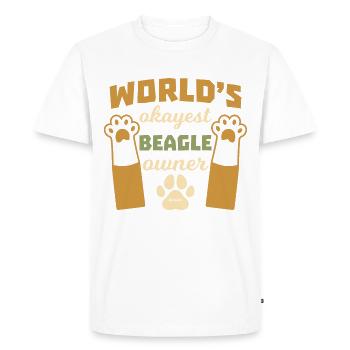 Beagle owners - Men's Premium Organic T-Shirt - white - Front - Nico (187cm)