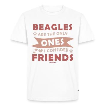 Beagle chien de chasse britannique - T-shirt Premium bio Homme - blanc - Devant - Nico (187cm)