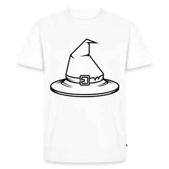 Chapeau magique sorcière - T-shirt Premium bio Homme - blanc - Devant - Nico (187cm)