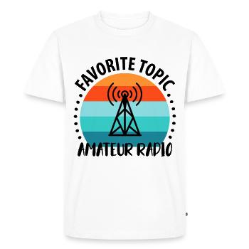 Amateur Radio Radio Radio Radio Radio Amateur Vintage - Men's Premium Organic T-Shirt - white - Front - Nico (187cm)