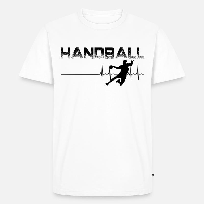 Handball - Männer Premium Bio T-Shirt - Weiß