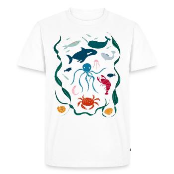 Underwater World I Fish and Sea Animals - Men's Premium Organic T-Shirt - white - Front - Nico (187cm)