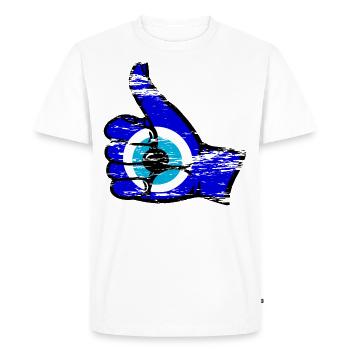 Nazar All Clear Icon utilisé - T-shirt Premium bio Homme - blanc - Devant - Nico (187cm)