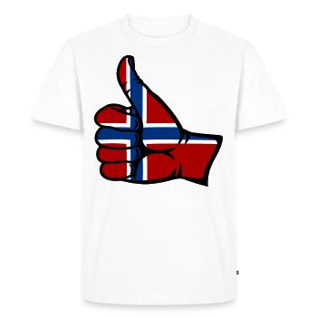Drapeau de la Norvège Tout effacer l’icône - T-shirt Premium bio Homme - blanc - Devant - Nico (187cm)