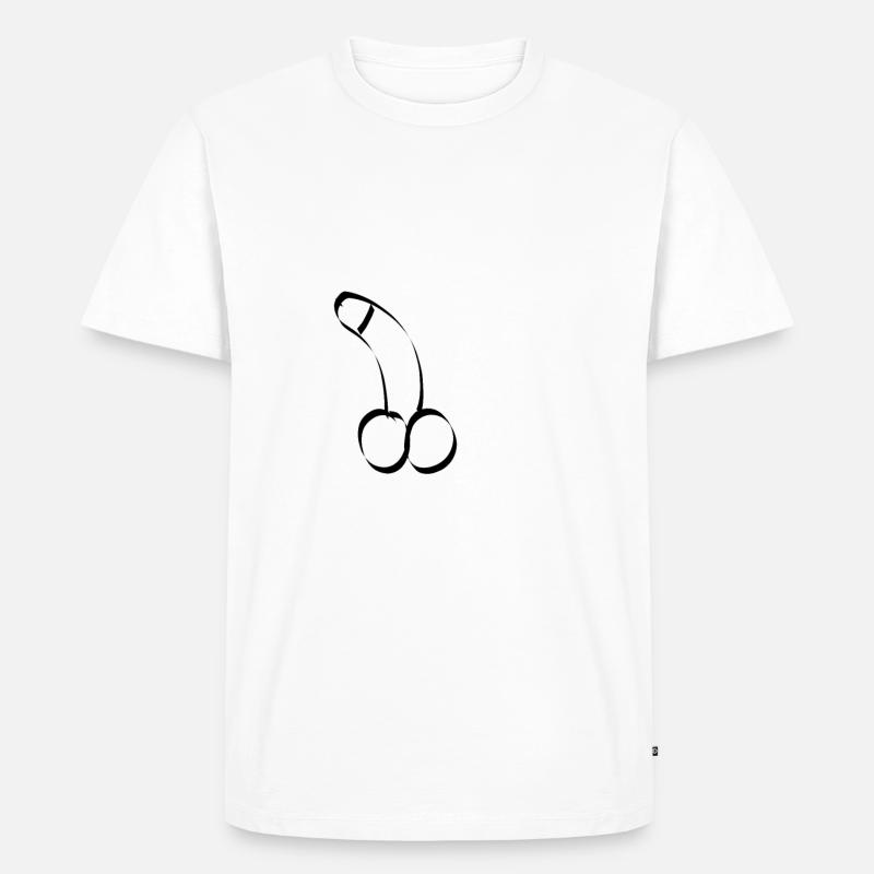 Pénis bite support gode - T-shirt Premium bio Homme - blanc