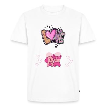 Love avec mes chiens - T-shirt Premium bio Homme - blanc - Devant - Nico (187cm)