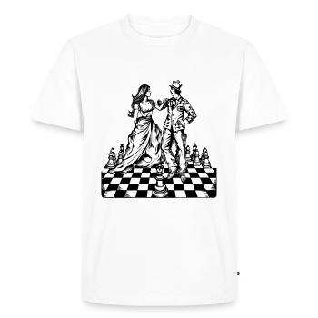 Danse du couple royal - T-shirt Premium bio Homme - blanc - Devant - Nico (187cm)