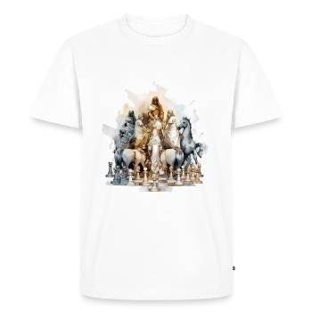 The Venus of Chess - Men's Premium Organic T-Shirt - white - Front - Nico (187cm)