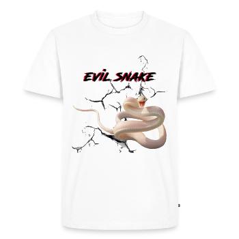 Evil Snake - Men's Premium Organic T-Shirt - white - Front - Nico (187cm)