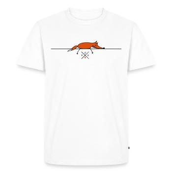 Sleeping fox - Men's Premium Organic T-Shirt - white - Front - Nico (187cm)