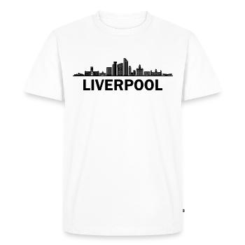 Liverpool City Skyline Angleterre Royaume-Uni - T-shirt Premium bio Homme - blanc - Devant - Nico (187cm)