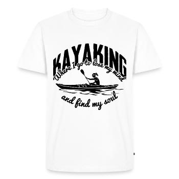 Kayak funny saying Kayaker boating - Men's Premium Organic T-Shirt - white - Front - Nico (187cm)