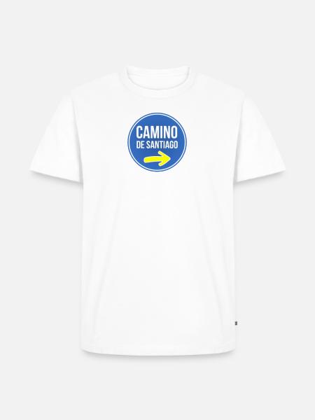 Route de pèlerinage Camino Temps de pèlerinage De Santiago - T-shirt Premium bio Homme - blanc