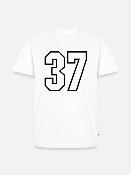 37 years jersey number 37 t-shirt sports jersey 37 - Men's Premium Organic T-Shirt - white