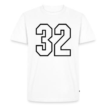 32 ans maillot numéro 32 t-shirt maillot de sport 32 - T-shirt Premium bio Homme - blanc - Devant - Nico (187cm)
