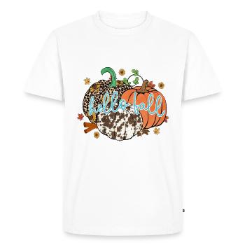 Hello Fall - Men's Premium Organic T-Shirt - white - Front - Nico (187cm)