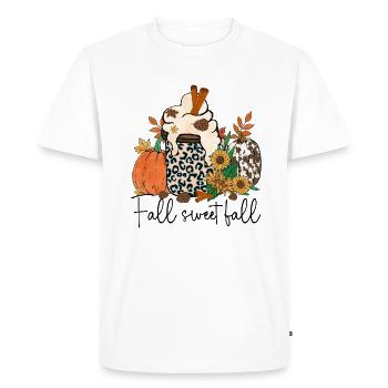 Fall Sweet Fall - Men's Premium Organic T-Shirt - white - Front - Nico (187cm)