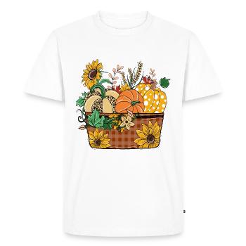 Happy Fall y'all, Halloween Gift - Men's Premium Organic T-Shirt - white - Front - Nico (187cm)