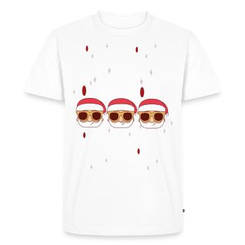 Joyeux Noël Familles Freiertage Logo - T-shirt Premium bio Homme - blanc - Devant - Nico (187cm)