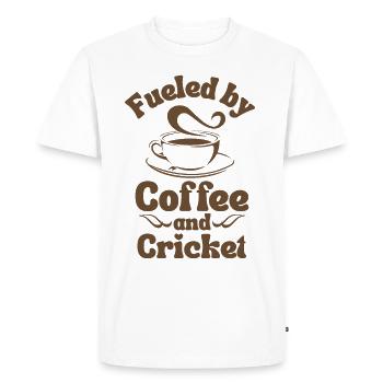 Coffee Cricket lover - Men's Premium Organic T-Shirt - white - Front - Nico (187cm)