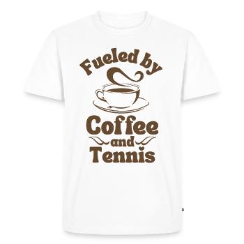 Amateur de café Tennis - T-shirt Premium bio Homme - blanc - Devant - Nico (187cm)