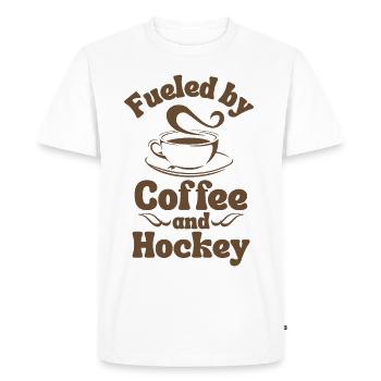 Amateur de café Hockey - T-shirt Premium bio Homme - blanc - Devant - Nico (187cm)