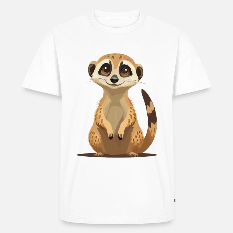 Erdmännchen - Männer Premium Bio T-Shirt - Weiß