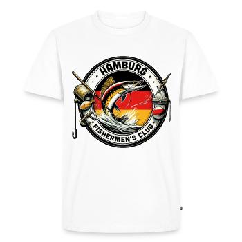 Hamburg Fishermen's Club Design - Men's Premium Organic T-Shirt - white - Front - Nico (187cm)