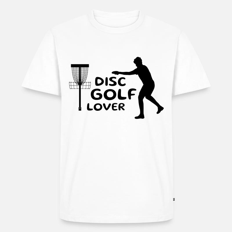 Disc Golf Lover Design Geschenk - Männer Premium Bio T-Shirt - Weiß