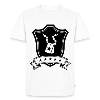 Armoiries de l’insigne - T-shirt Premium bio Homme - blanc - Devant - Nico (187cm)